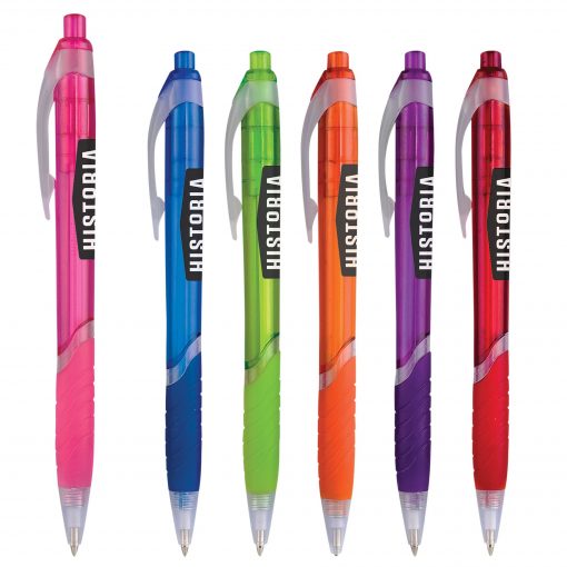 Zinnia Translucent Gripper Pen with Clear Accents