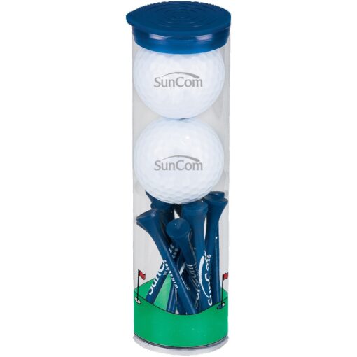 2 Ball Tall Tube W/ Bridgestone Treo Golf Balls-2