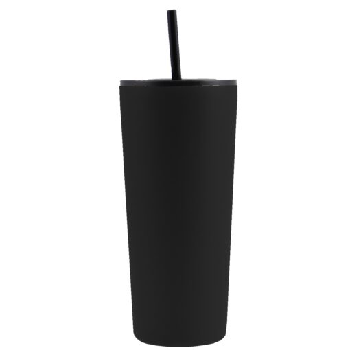 22 Oz. Powder Coated Tumbler With Hot/cold Lid-2