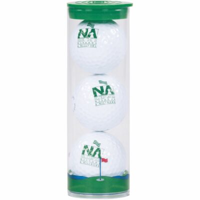 3 Ball Clear Tube w/ Pinnacle Rush Golf Balls-1