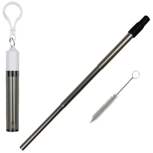 Collapsible Stainless Steel Straw w/ Silicone Tip-2