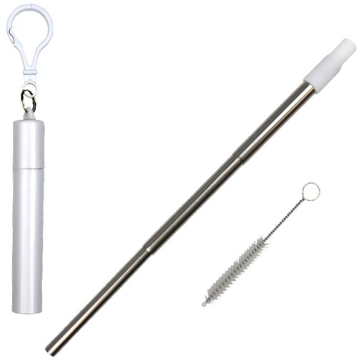 Collapsible Stainless Steel Straw w/ Silicone Tip-8