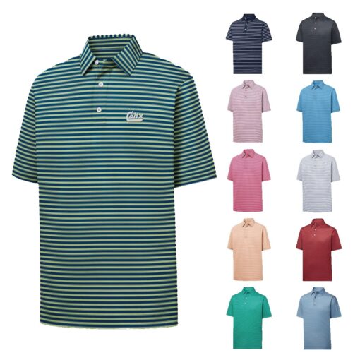 Footjoy Mens Stretch Lisle Pinstripe Golf Shirt-10