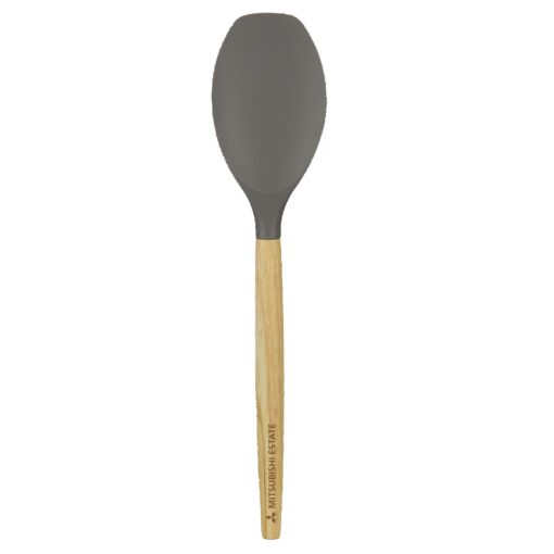 Scoop Silicone Spoon W/ Wooden Handle-1