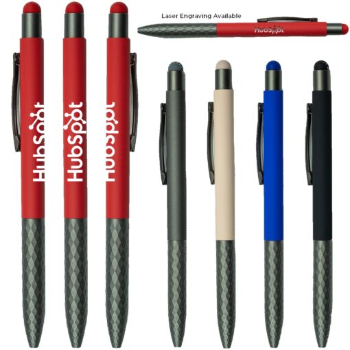 Soft Touch Aluminum Stylus Pen W/ Plastic Grip-7