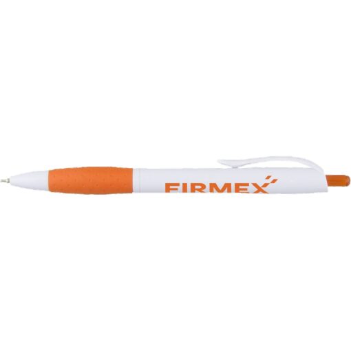 Super Glide Pen White Pen with Colored Gripper-8