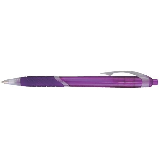 Zinnia Translucent Gripper Pen with Clear Accents-2