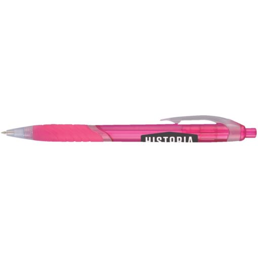 Zinnia Translucent Gripper Pen with Clear Accents-3
